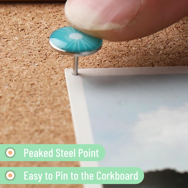 Alt view image 4 of 7 - Decorative Push Pins, 80 pcs, 8 Unique Designs, Botanic Bloom | Cute Push Pins for Bulletin Board, Cute Thumb Tacks for Cork Board, Office Organization or Home Décor