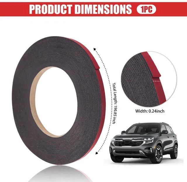 Alt view image 2 of 7 - Automotive Double Sided Tape,16.4Ft x 0.24" High Adhesive | Cuttable & Easy to Stick for Metal Surface,Strong for Car Badges/Decorations/Emblems,for Exterior & Interior Use