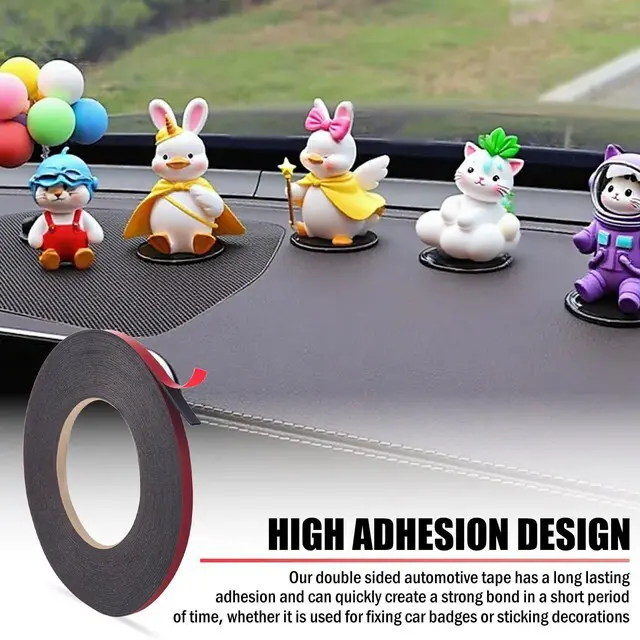 Alt view image 4 of 7 - Automotive Double Sided Tape,16.4Ft x 0.24" High Adhesive | Cuttable & Easy to Stick for Metal Surface,Strong for Car Badges/Decorations/Emblems,for Exterior & Interior Use
