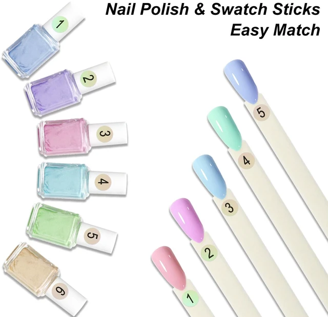 Alt view image 2 of 7 - C12rtive 3 Sets Number Stickers (1-200), Waterproof Round Labels for Organizing Nail Polish Bottles, Nail Swatch Sticks, Lipstick
