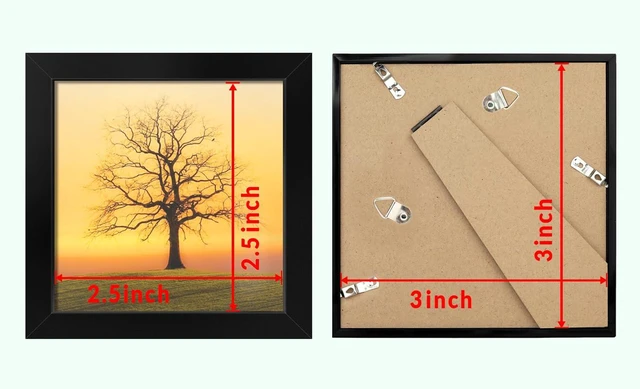 Alt view image 3 of 7 - Veleclo 3x3 Picture Frame, 3x3 Black Picture Frame with Shatter Resistant Plexiglass, Stable and Sturdy 3 x 3 Poster Frame, Handpicked Gift Collection, 1 Pack
