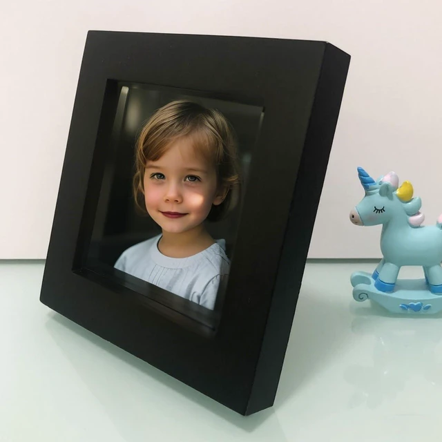 Alt view image 2 of 7 - ZXT-parts 4x4 Picture Frames Black Square, Solid Wood Frame, Real Glass Panel. For the Table and the Wall. Front Opening Windows 3.6 x 3.6 inches