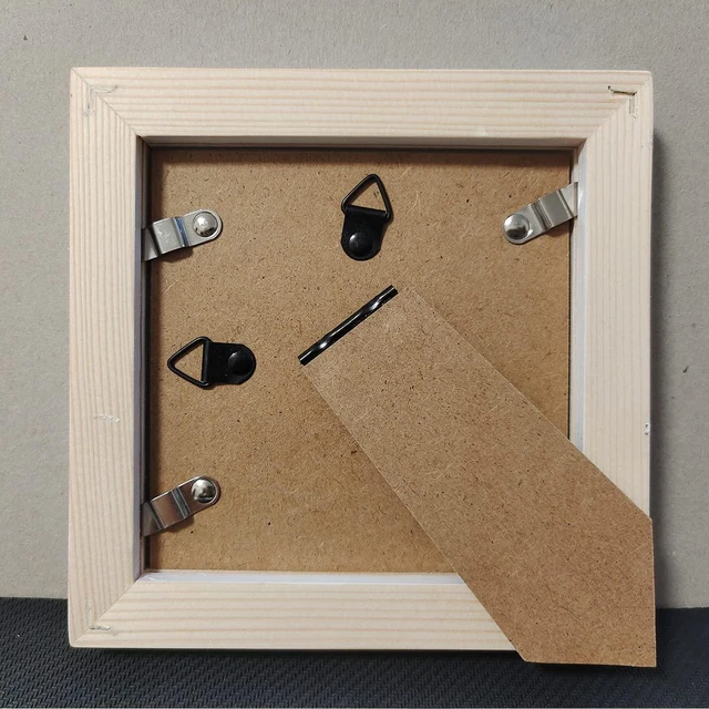 Alt view image 4 of 7 - ZXT-parts 4x4 Picture Frames Black Square, Solid Wood Frame, Real Glass Panel. For the Table and the Wall. Front Opening Windows 3.6 x 3.6 inches