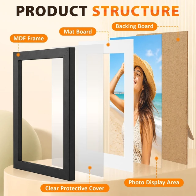 Alt view image 3 of 7 - FITIMOR 1 Pack Picture Frames, 4x6 Inch, Black Picture Frames, Wall Frame | Photo Frames for Wall, Wall Frames for Photos, Prints, Posters, Certificates, Home Office, Bedroom, Living Room Decoration
