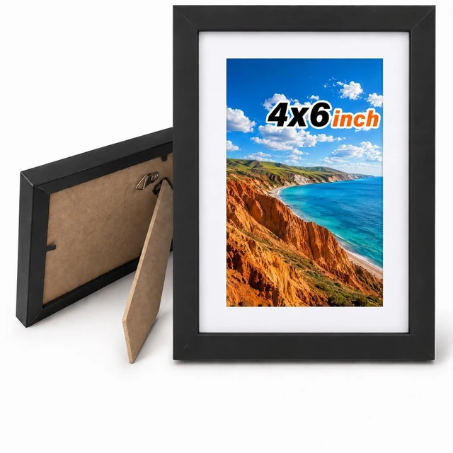Main image of FITIMOR 1 Pack Picture Frames, 4x6 Inch, Black Picture Frames, Wall Frame | Photo Frames for Wall, Wall Frames for Photos, Prints, Posters, Certificates, Home Office, Bedroom, Living Room Decoration