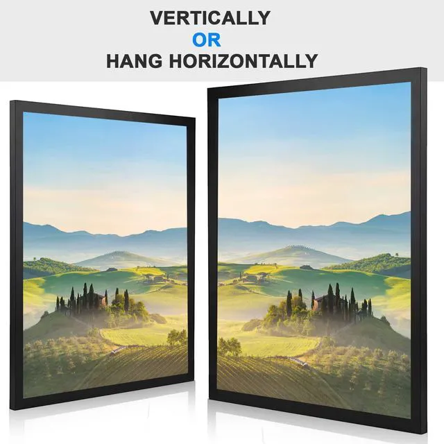 Alt view image 4 of 7 - HUKONHEP 3.5x5 Black Picture Frames, Photos Frame with Plexiglass, Wall Gallery Photo Frames, Horizontal and Vertical for Wall Mounting and Tabletop, Home Office Decoration