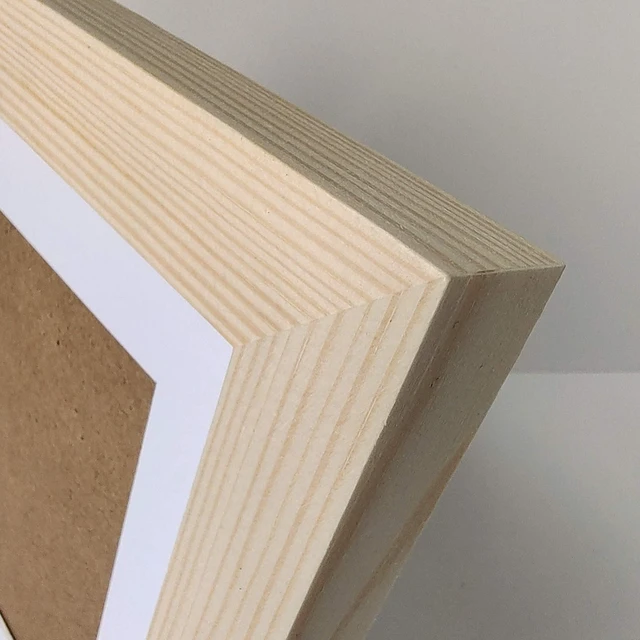 Alt view image 3 of 7 - YUUPIILY 5x5 Picture Frame With 4x4 Mat. Solid Wood. No Paint. DIY Color. | Shatterproof Plastic Panel(not Glass). Tabletop & Wall Mount Photo Frame