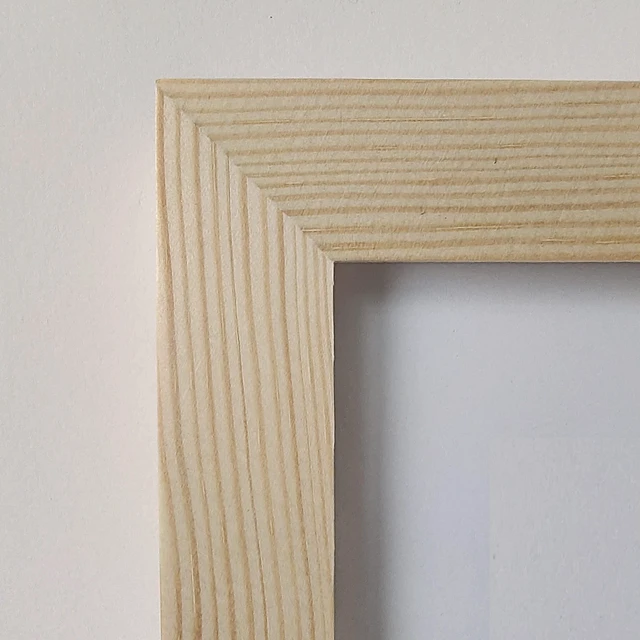 Alt view image 4 of 7 - YUUPIILY 5x5 Picture Frame With 4x4 Mat. Solid Wood. No Paint. DIY Color. | Shatterproof Plastic Panel(not Glass). Tabletop & Wall Mount Photo Frame