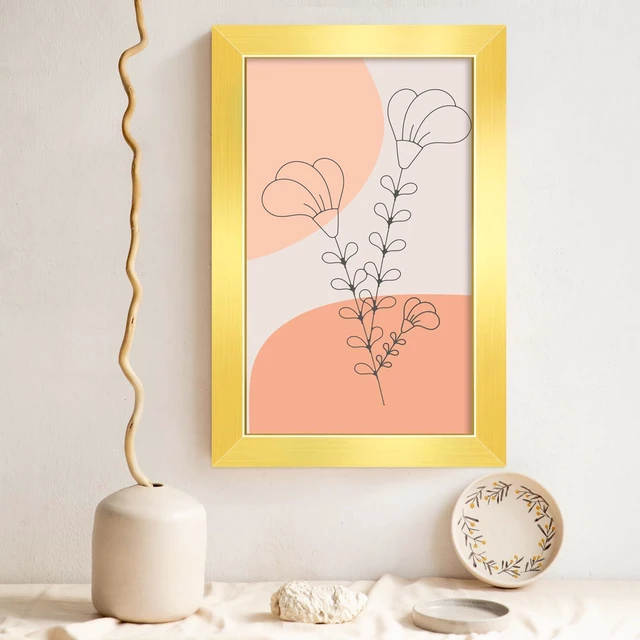 Alt view image 5 of 7 - LaVie Home 4x6 Picture Frame for Wall Display, 4x6 Gold Picture Frame with HD Plexiglas, 4 x 6 Matted Frame 1 Pack, Display Frame for Vertical or Horizontal, Classic Collection
