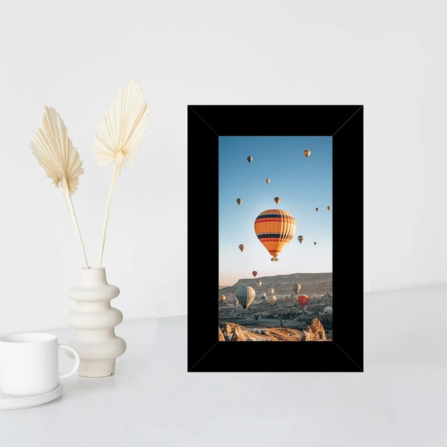 Alt view image 6 of 7 - JCJMY 3x5 Picture Frame Black for Tabletop, 3 x 5 Photo Frame with Shatter Resistant Plexiglass, Sturdy 3 by 5 Poster Frame, Black