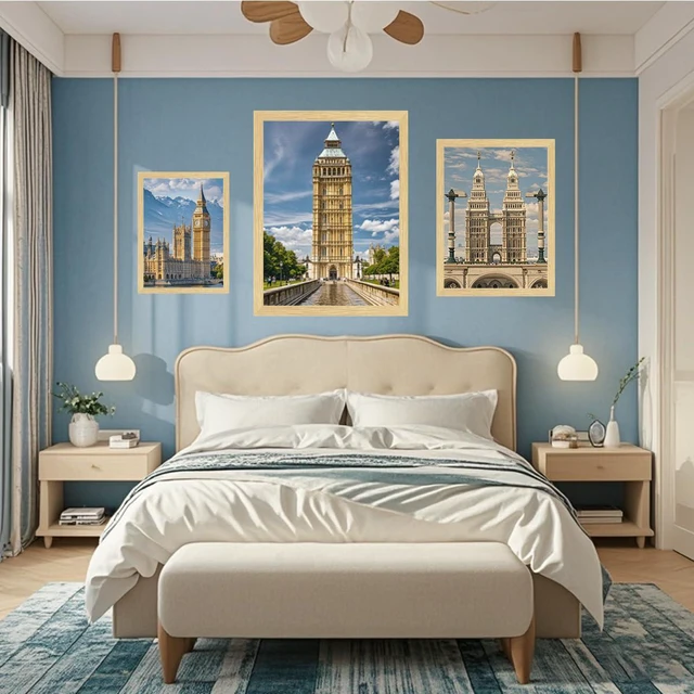 Alt view image 5 of 6 - RUN HELIX 6x8 Picture Frame for Wall Hanging or Tabletop- Wall Mounting Horizontally or Vertically, 6 x 8 Wall Gallery Poster Photo Frame for 6 by 8Photos 8x6 FrameOak