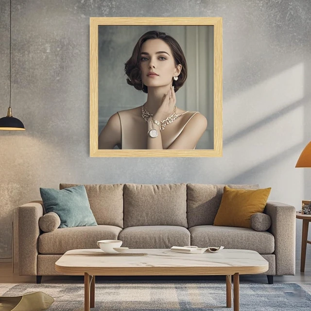 Alt view image 6 of 6 - RUN HELIX 6x8 Picture Frame for Wall Hanging or Tabletop- Wall Mounting Horizontally or Vertically, 6 x 8 Wall Gallery Poster Photo Frame for 6 by 8Photos 8x6 FrameOak
