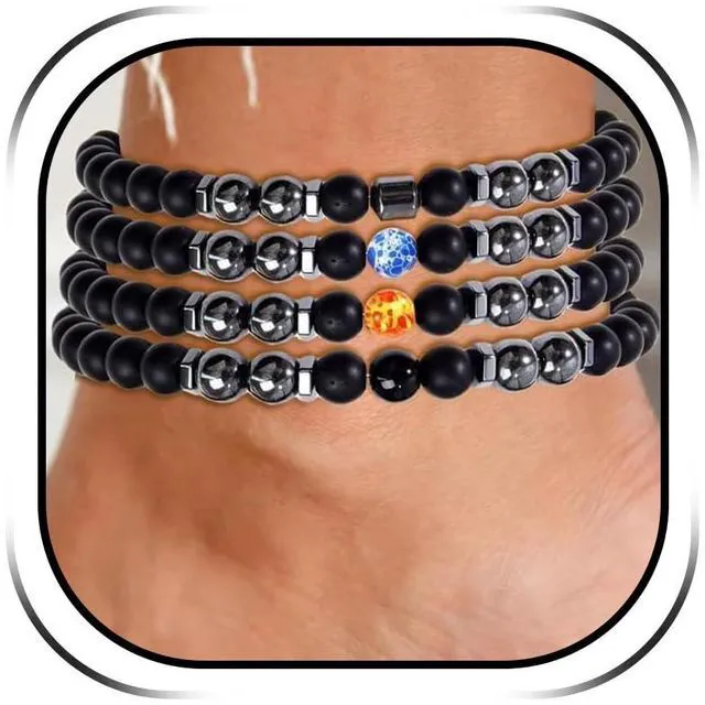 Main image of choice of all Evil Eye Beaded Anklet Bracelet for Protection Gold Link Chain Amulet Anklet for Women Men Good Luck Summer Beach Vacation Foot Jewelry Gifts