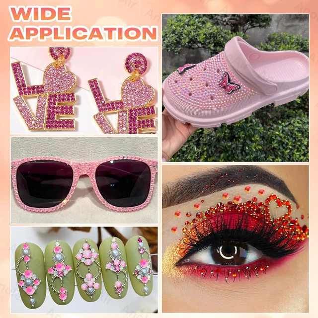 Alt view image 7 of 7 - 15000Pcs Pink Rhinestones for Bedazzling Kit, Bedazzling Resin Gems, | Pink Gems Bedazzling for Crafting, Flatback Resin Jelly Rhinestones for Craft DIY Face Makeup Crafts Tumblers