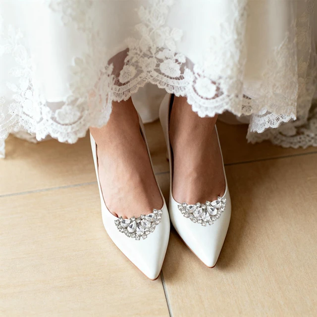 Alt view image 5 of 7 - Molain 4Pcs Rhinestone Shoe Clips, Detachable Crystal Shoe Buckle Jewelry for Women Dress Shoes Shoes Jewelry Decoration Elegant Shoe Accessories for Bridal Wedding Party