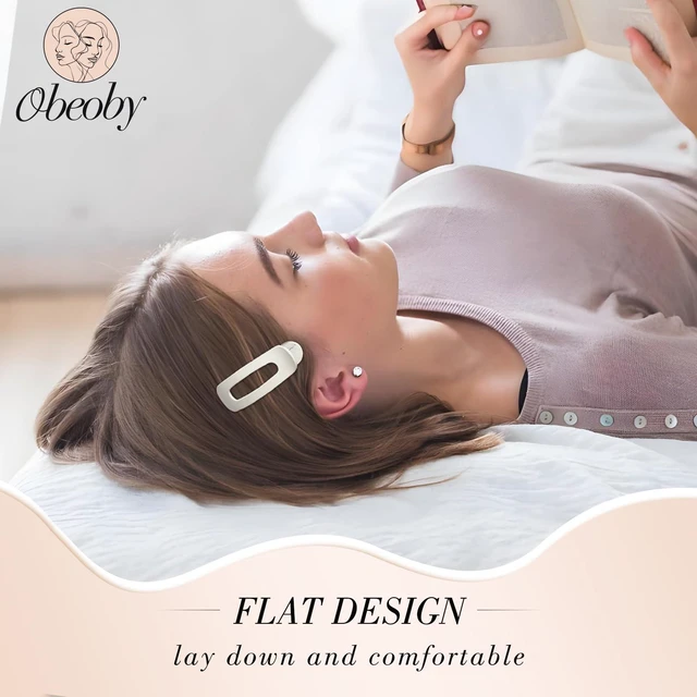 Alt view image 7 of 7 - obeoby 8 Pcs Flat Hair Claw Clips For Women, 2 Styles French Barrettes Set | Matte 4 Colors, Lay-Flat/Flowers Design, Non-Slip Plastic Medium Large Hair Pins For Thick Thin Accessories Gifts