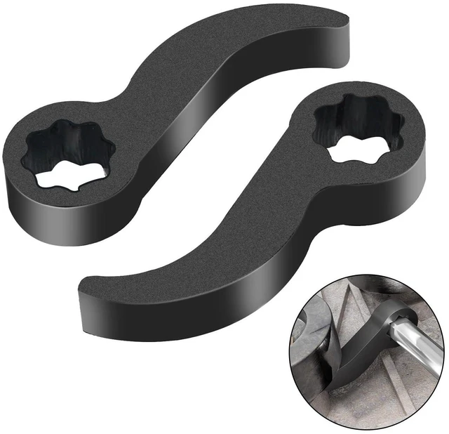 Main image of 2PCS Pry Bar Wrench Adapter, Adjustable Bull Horn CV Axle Removal Tool | Ratchet Pry Bar Attachment for Automotive Half Shaft Removal, 8-Point, 1/2-Inch Drive, Small Force Yields High Torque