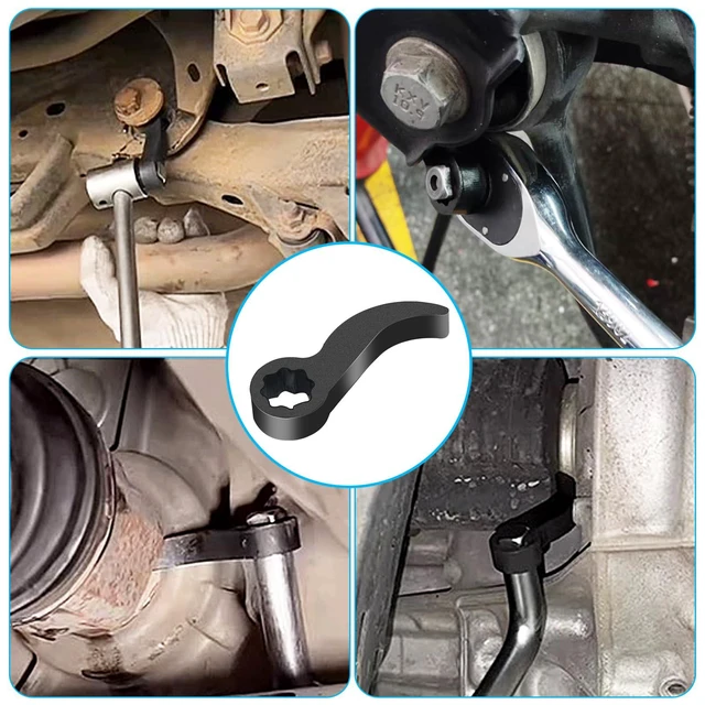 Alt view image 5 of 7 - 2PCS Pry Bar Wrench Adapter, Adjustable Bull Horn CV Axle Removal Tool | Ratchet Pry Bar Attachment for Automotive Half Shaft Removal, 8-Point, 1/2-Inch Drive, Small Force Yields High Torque
