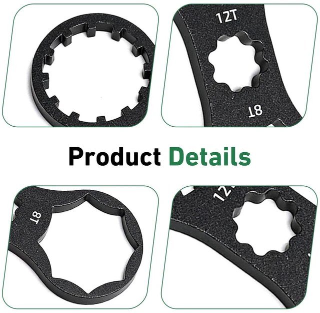 Alt view image 3 of 6 - 2 Pcs Durable Aluminium Alloy Bicycle Front Fork Wrench, Precise Fit Suspension Fork Cap Spanner, Compatible with XCM XCR XCT RST, Universal for Mountain Road Bikes (Black)