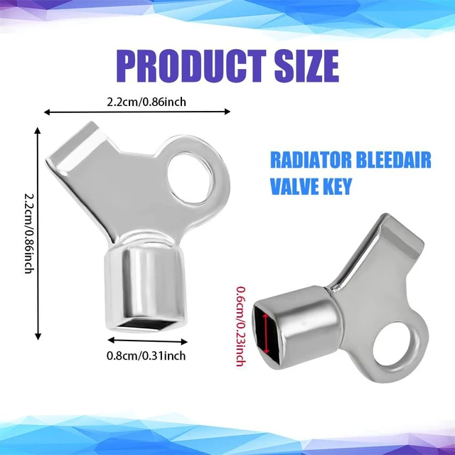 Alt view image 2 of 7 - 6PCS Radiator Bleeding Air Valve Key, Radiator Bleeder Valve, Radiator Plumbing Tool Valve Loose Key, Universal Car Accessories for Home Radiator Hot Water Flush Plumbing Tool Replacement (6PCS)