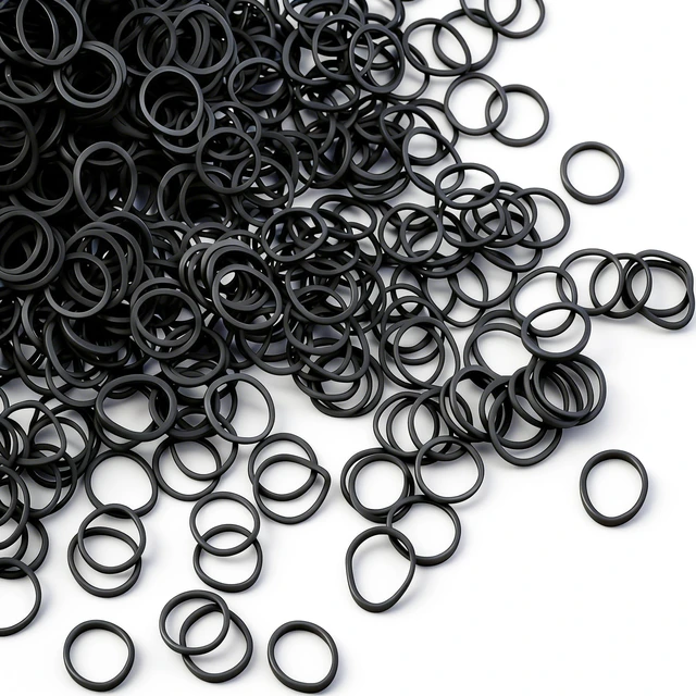 Main image of black Elastic Hair BandsBEBEEPOO 500pcs Mini Rubber Bands with a box Soft Elastic Bands for Kid Hair Braids Hair