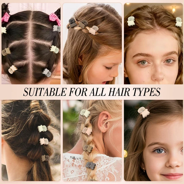 Alt view image 6 of 7 - obeoby 60Pcs 0.7In Mini Hair Claw Clips Small Barrettes Bulk for Women Girl | 5 Matte Neutral Colors with Storage Box, Tiny Little Hair Pins Accessories for Kids Thin Fine Short Holiday Birthday Gifts