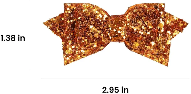 Alt view image 7 of 7 - 3" Glitter Fall Orange Sequins Cheer Bow Alligator Hair Clip for Teen Girls | Sparkly Cute Sequin Knot Bow Accessories,Non-Slip Alligator Clip,Happy Thanksgiving Dress Outfits Decor,Wedding Birthday G