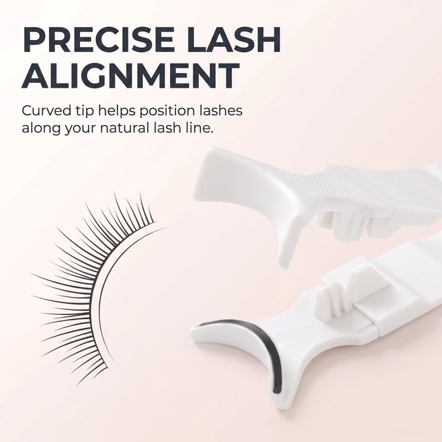 Alt view image 4 of 7 - 2 Pcs White False Eyelashes Clip,5g Portable Magnetic Eyelash Applicator Set| Easy to Use Lash Applicator Tool Kit| Applicator Magnetic Lashes Kit for Lounging,False Eyelashes and Adhesives