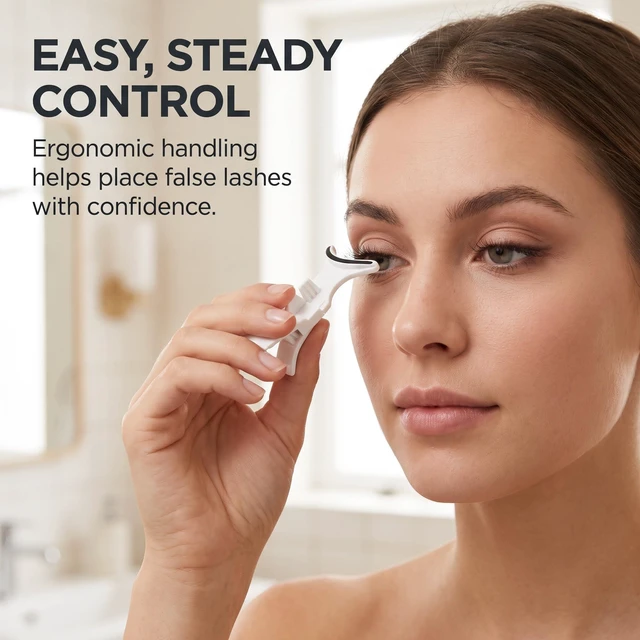 Alt view image 7 of 7 - 2 Pcs White False Eyelashes Clip,5g Portable Magnetic Eyelash Applicator Set| Easy to Use Lash Applicator Tool Kit| Applicator Magnetic Lashes Kit for Lounging,False Eyelashes and Adhesives