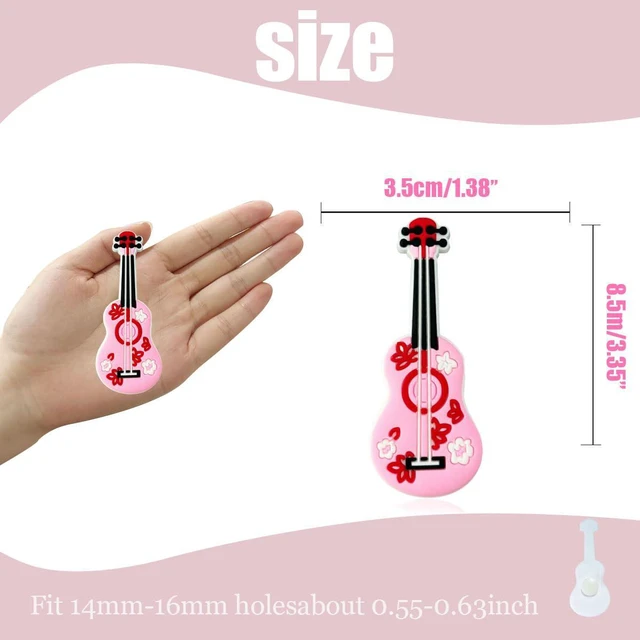 Alt view image 3 of 6 - A&H Zier Bag Accessories Silicone Charm for Bogg Bag Fade-Resistant 0.5cm Thick Compatible With Most Bogg Bag (Guitar)