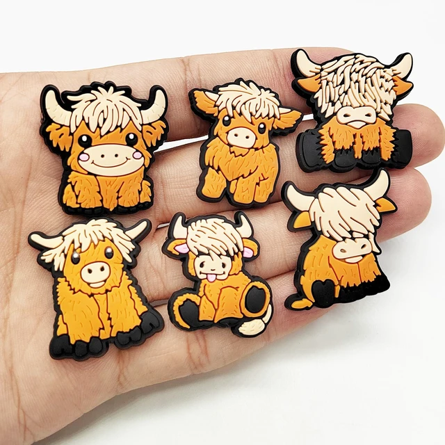Alt view image 4 of 6 - Cow Shoe Decoration - 9 Pcs Pack Cute and Fun Cow Croc Charms for Party Favors and Gifts