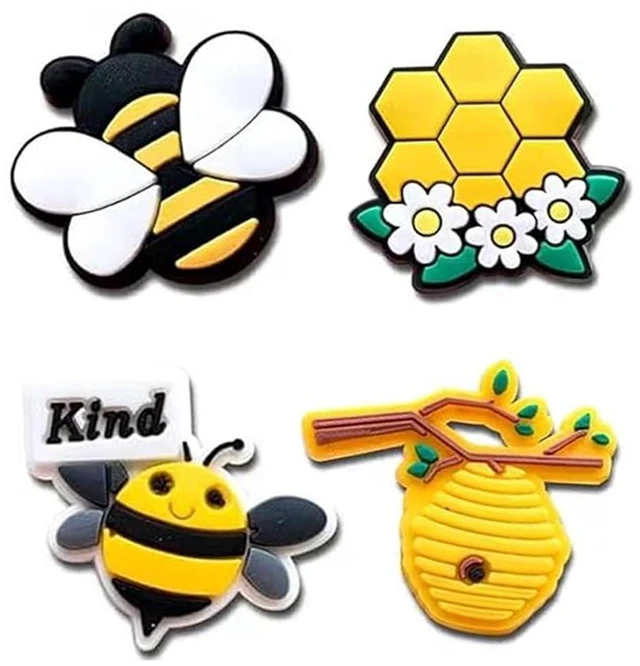 Alt view image 2 of 6 - BOWNDY Bee Shoes Decoration Charms fits for Clog Sandals,Bee Shoe Decorations Gift for Boys Girls Kids Teens Men and Women Adults