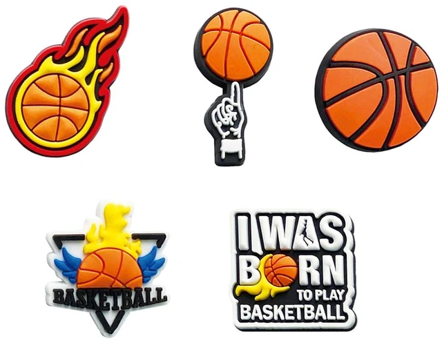 Alt view image 2 of 6 - BOWNDY Basketball Shoe Charms for Clog Shoe Decoration,Sports Ball Basketball Soccer Football Softball Volleyball Charms