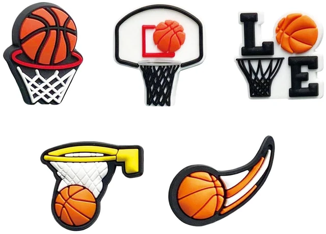 Alt view image 3 of 6 - BOWNDY Basketball Shoe Charms for Clog Shoe Decoration,Sports Ball Basketball Soccer Football Softball Volleyball Charms