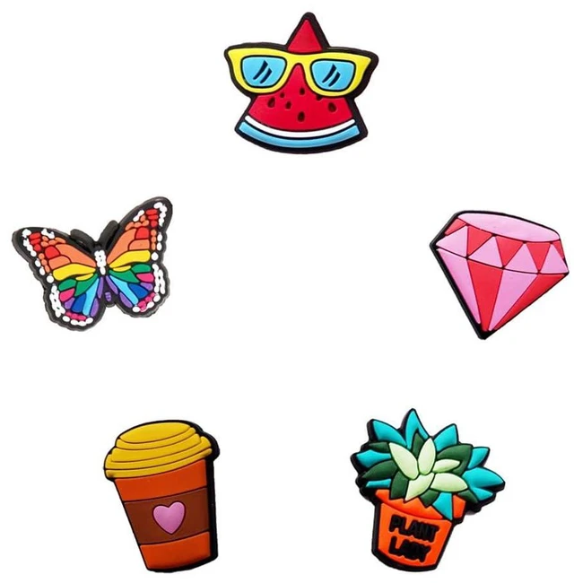 Alt view image 5 of 7 - TANSWEET 30,50,100,125 pcs PVC Random Different Shape Shoe Charms for Shoe Decoration