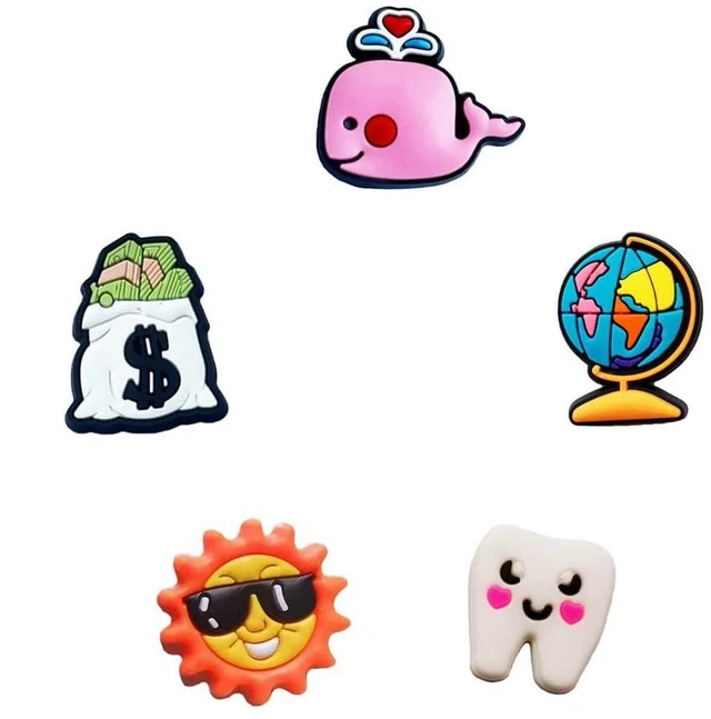 Alt view image 4 of 7 - TANSWEET 30,50,100,125 pcs PVC Random Different Shape Shoe Charms for Shoe Decoration