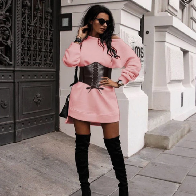Alt view image 6 of 7 - YooAi Leather Corset Belt for Women Lace-up Elastic Waist Belt Retro Wide Cinch Belt Waistband for Women Dresses Coffee 115cm
