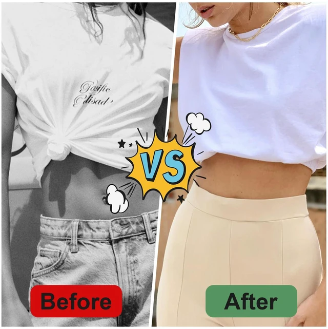 Alt view image 5 of 7 - 2 Pcs Shirt Tuck Band Women, Adjustable Crop Band for Tucking Shirts Belly Leaking Elastic Bands to Change The Style of Your Top Shirt Stays Belt for Women