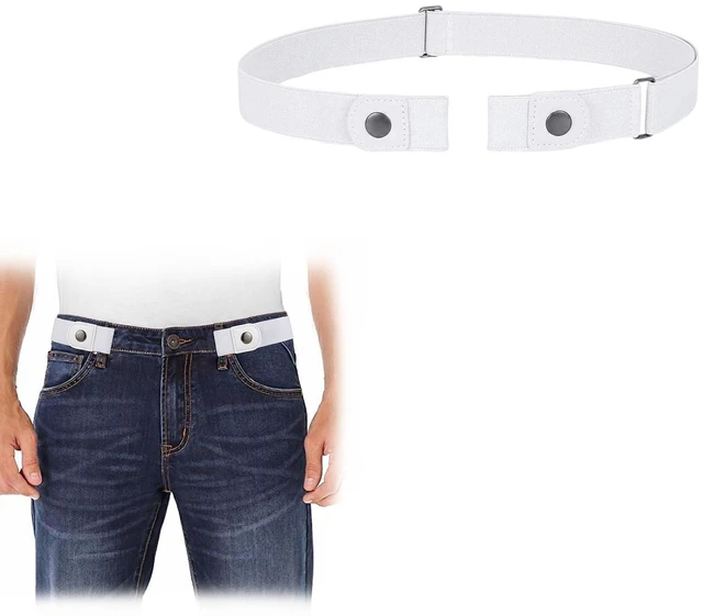 Main image of SUOSDEY No Buckle Elastic Belts for Men Women,Buckless Adjustable Invisible Stretch Belts for Jeans Pants