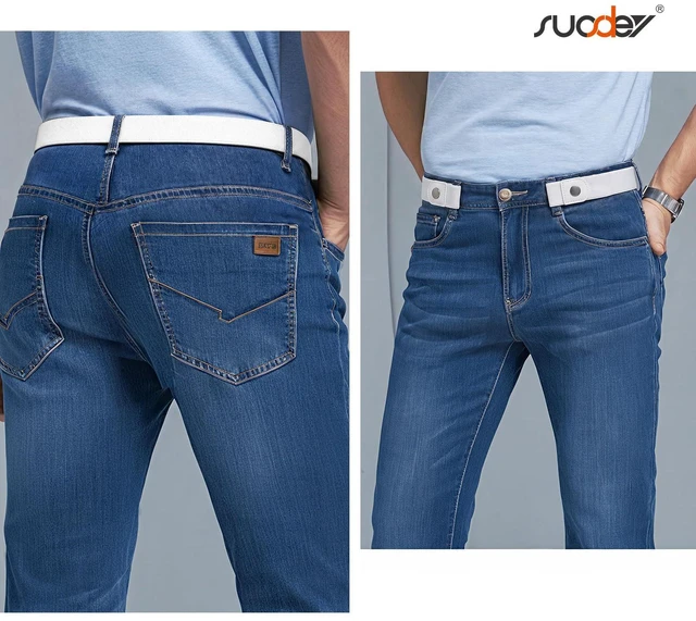 Alt view image 2 of 7 - SUOSDEY No Buckle Elastic Belts for Men Women,Buckless Adjustable Invisible Stretch Belts for Jeans Pants