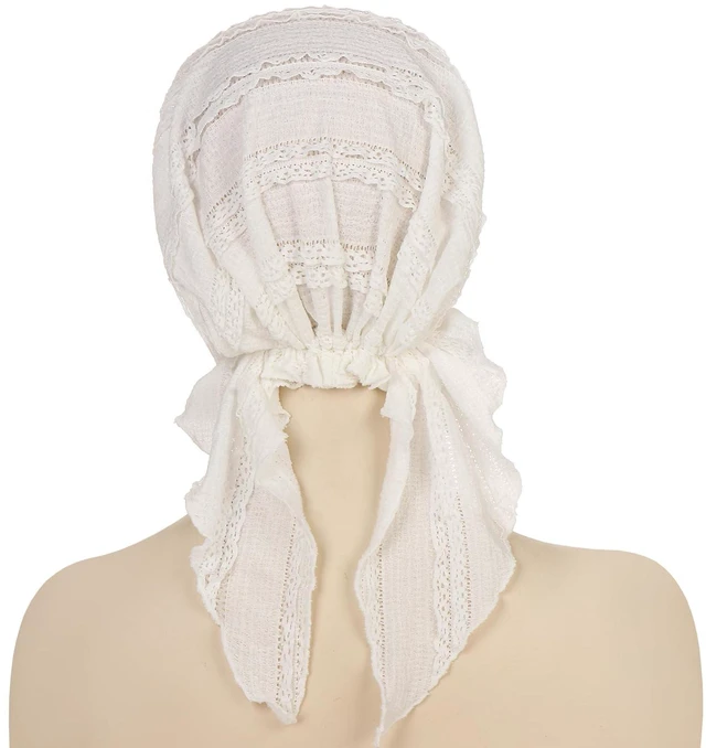 Alt view image 4 of 7 - YRANXQUN Pre Tied Headscarf for Women - Solid Chemo Bandana Headwrap Caps Cancer Turban Headwear Hair Cover