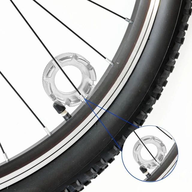 Alt view image 7 of 7 - ptiysta Bicycle Spoke Wrench Tool, Hardened Steel 6-in-1 | A Spoke and Rim Tool for Adjusting and Repairing Bicycle Wheel Tension,a Universal Spoke Adjustment Wrench