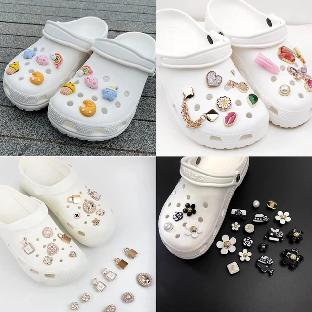 Alt view image 4 of 5 - Alamic 100 Pack Plastic Button Buckle Charm Backs, Black and Transparent | DIY Shoe Charm Accessories, For Flat Shoe and Wristband Charms, Back Ornaments, Round Buttons