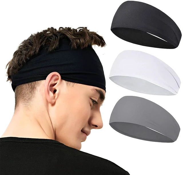 Alt view image 3 of 6 - 3Pack Sports Headbands for Men Women, Moisture Wicking Workout Headband, Sweat Headbands for Running, Cycling, Skiing, Gym, Tennis, Golf, Camping