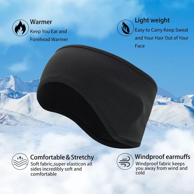 Alt view image 5 of 7 - Renil Ear Warmers for Men and Women & Ear Warmers for Cold Weather Headband (Black)