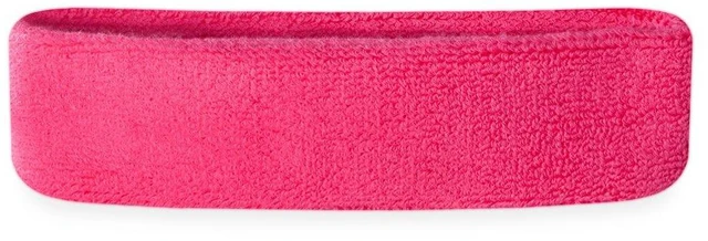 Main image of Suddora Workout Headband for Men and Women, Moisture-Wicking Atheltic Sweatband, Lightweight Cotton Terry Cloth Bands for Basketball, Tennis, Football, Gym, Running, Cosplay & Costumes, Neon Pink