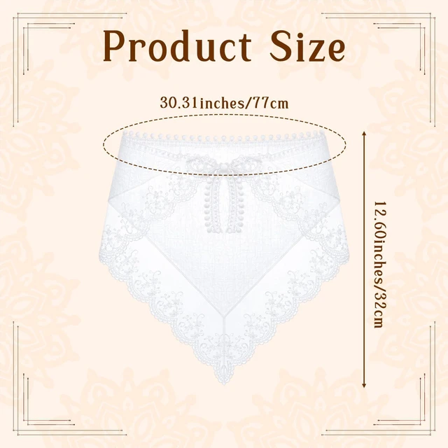 Alt view image 2 of 7 - MSHHDK Cute Stylish Lace Hair Bandana Hair Scarf Headband Women | Boho Triangle Bandana Turban, Non Slip Hairs Soft Head Coverings, for Hairs Styling Summer Accessories
