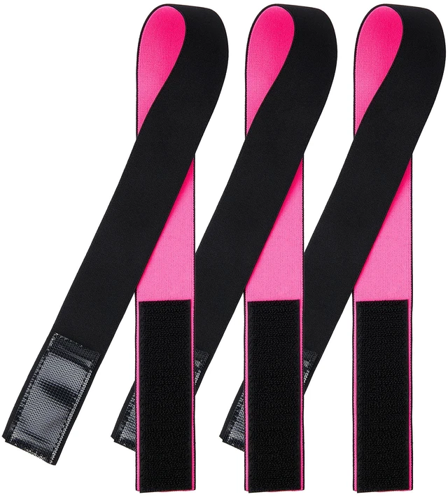Main image of 3Pcs Elastic Bands for Wigs: Lace Melting Front Wig Grip, Baby Hair Control, and Edge Laying Headband, Pink + Black, Wig Accessories
