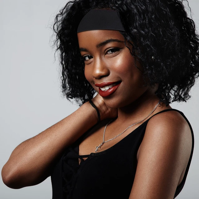 Alt view image 4 of 4 - 3Pcs Elastic Bands for Wigs: Lace Melting Front Wig Grip, Baby Hair Control, and Edge Laying Headband, Pink + Black, Wig Accessories