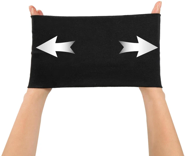 Alt view image 3 of 7 - JCKHXG 3Pcs Wide Headbands For Women, Black Headband Non Slip, Soft Cotton Cloth Stretchy Thick for Running and Exercise